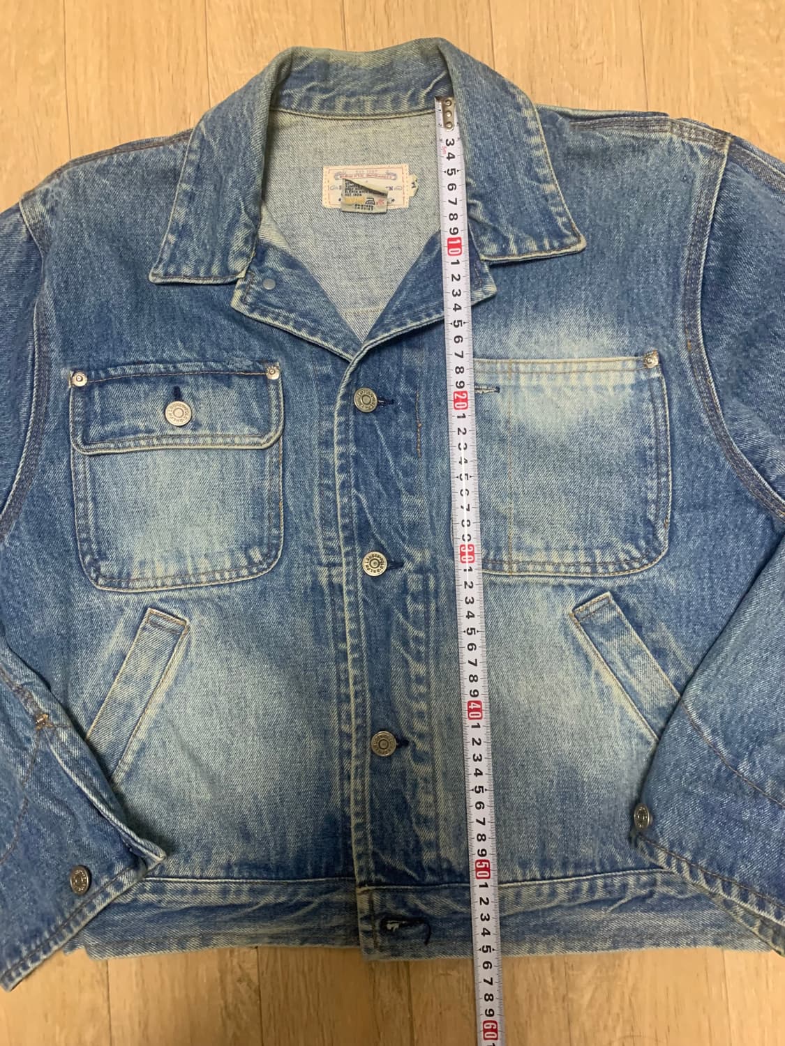 [M] 90s 랄프로렌 덩가리 데님 성조기 자켓 상품이미지5