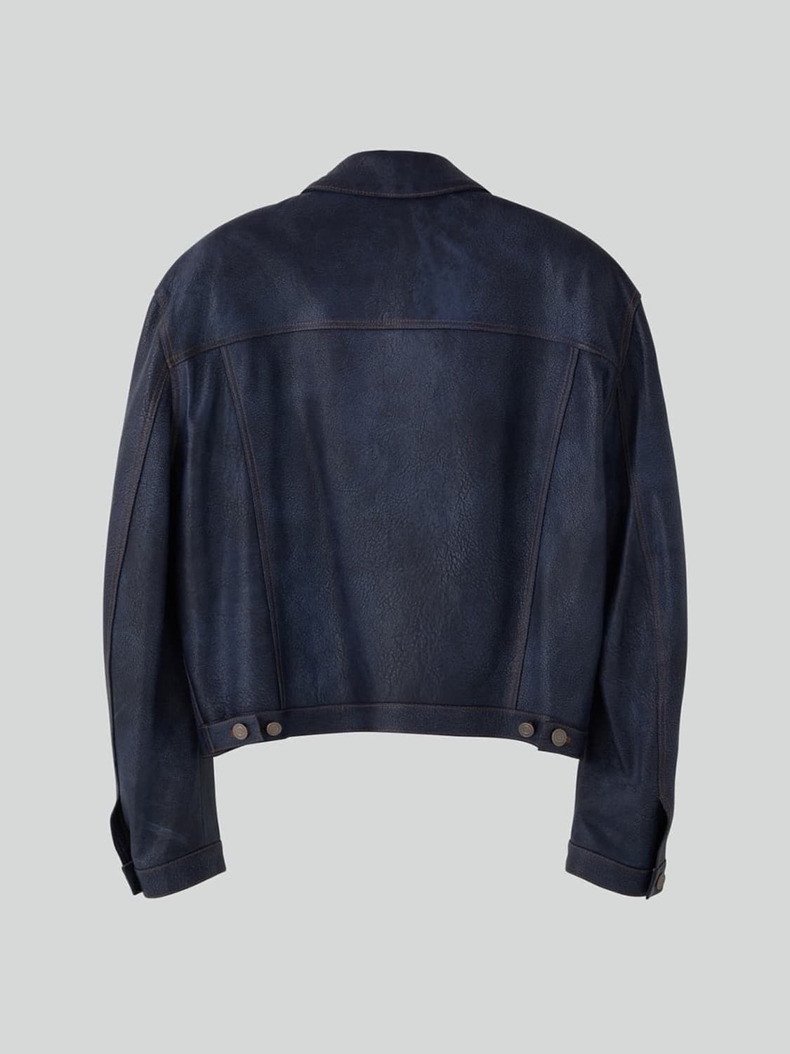 [구매 / L] 렉토 빈티지 이펙트 레더 트러커 자켓 상품이미지2