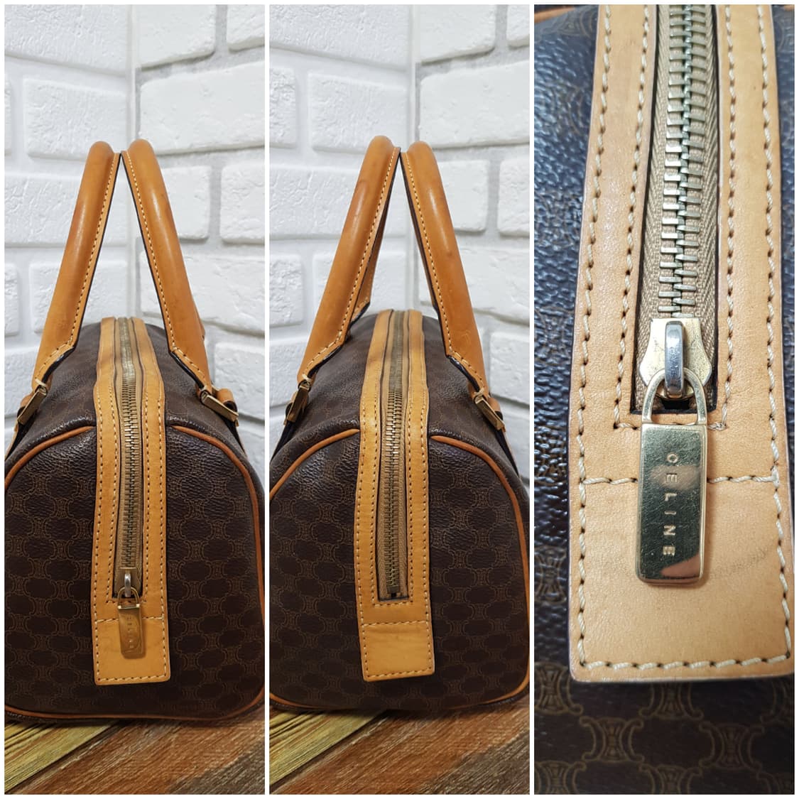 [정품] 셀린느 마카담 미니 보스턴백 브라운 상품이미지6