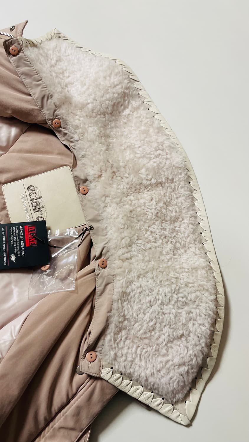 택달린새상품)데코 양털 카라 구스다운 벨티드 패딩 자켓 459,000원 상품이미지7