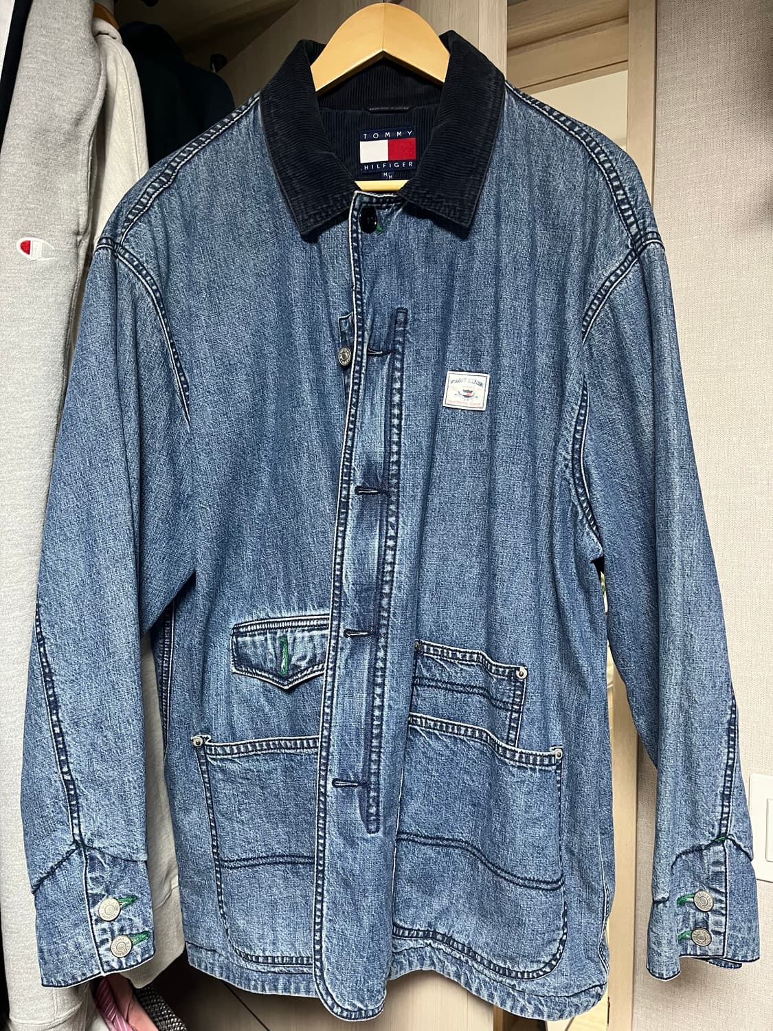빈티지 타미 청자켓 판매 합니다 상품이미지1