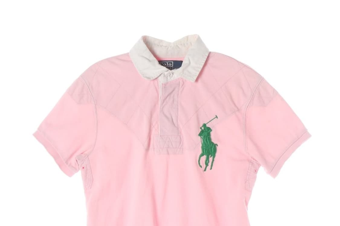 폴로 랄프로렌 빅포니 반팔 럭비 셔츠 핑크 S 상품이미지3