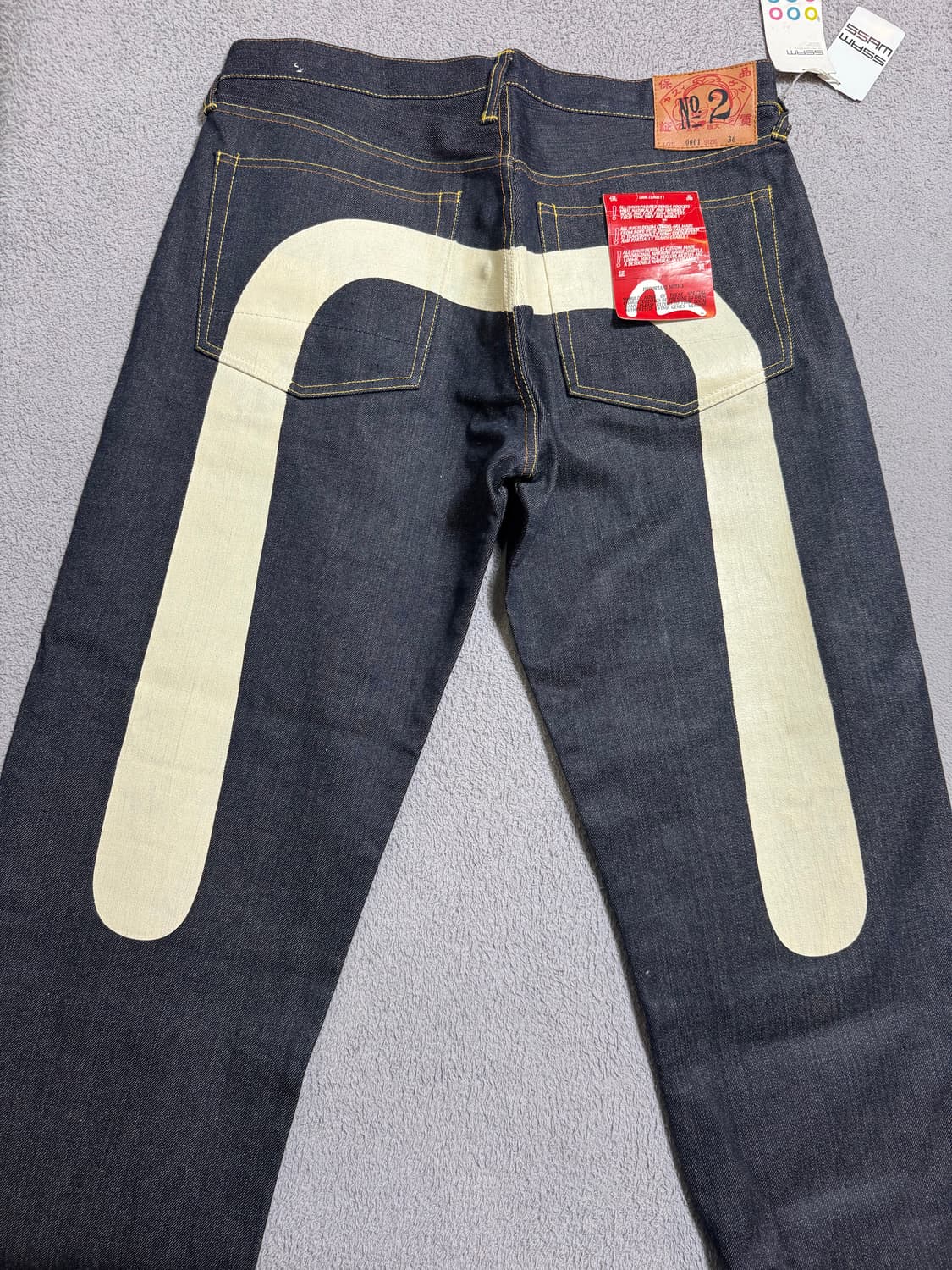 새제품 에비수(Evisu) No.2 오리지널 빅다이콕 셀비지 데님 청바지 상품이미지2