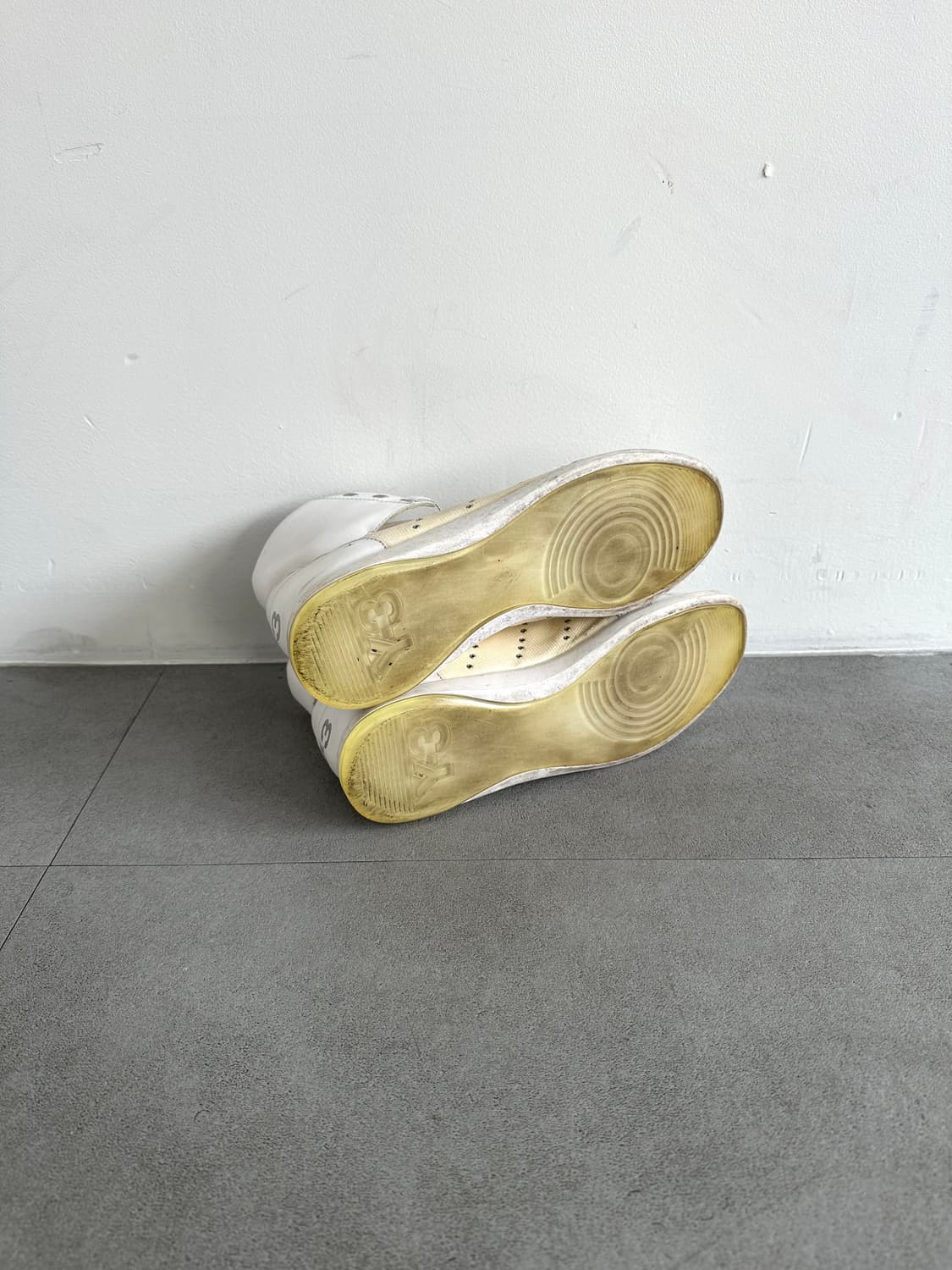 Y-3 요지 야마모토 크림 복싱 하이탑 스니커즈 상품이미지7