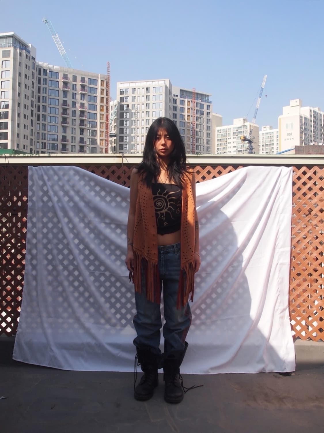 빈티지 히피 데님 팬츠 상품이미지1