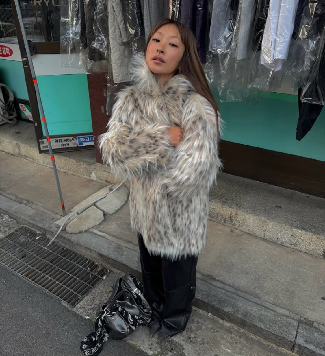 썬번프로젝트 리버시블 퍼 무스탕 상품이미지1