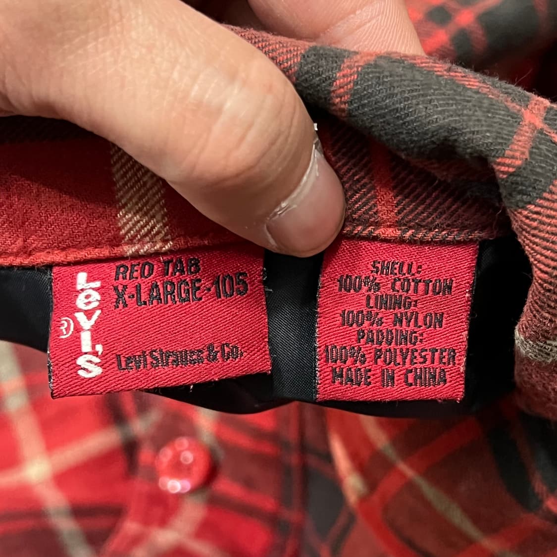  리바이스 패디드 체크 셔츠 y14635 상품이미지6