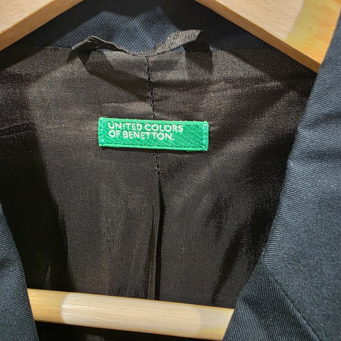 베네통 다크네이비 3버튼 코튼 혼방 자켓 상품이미지2