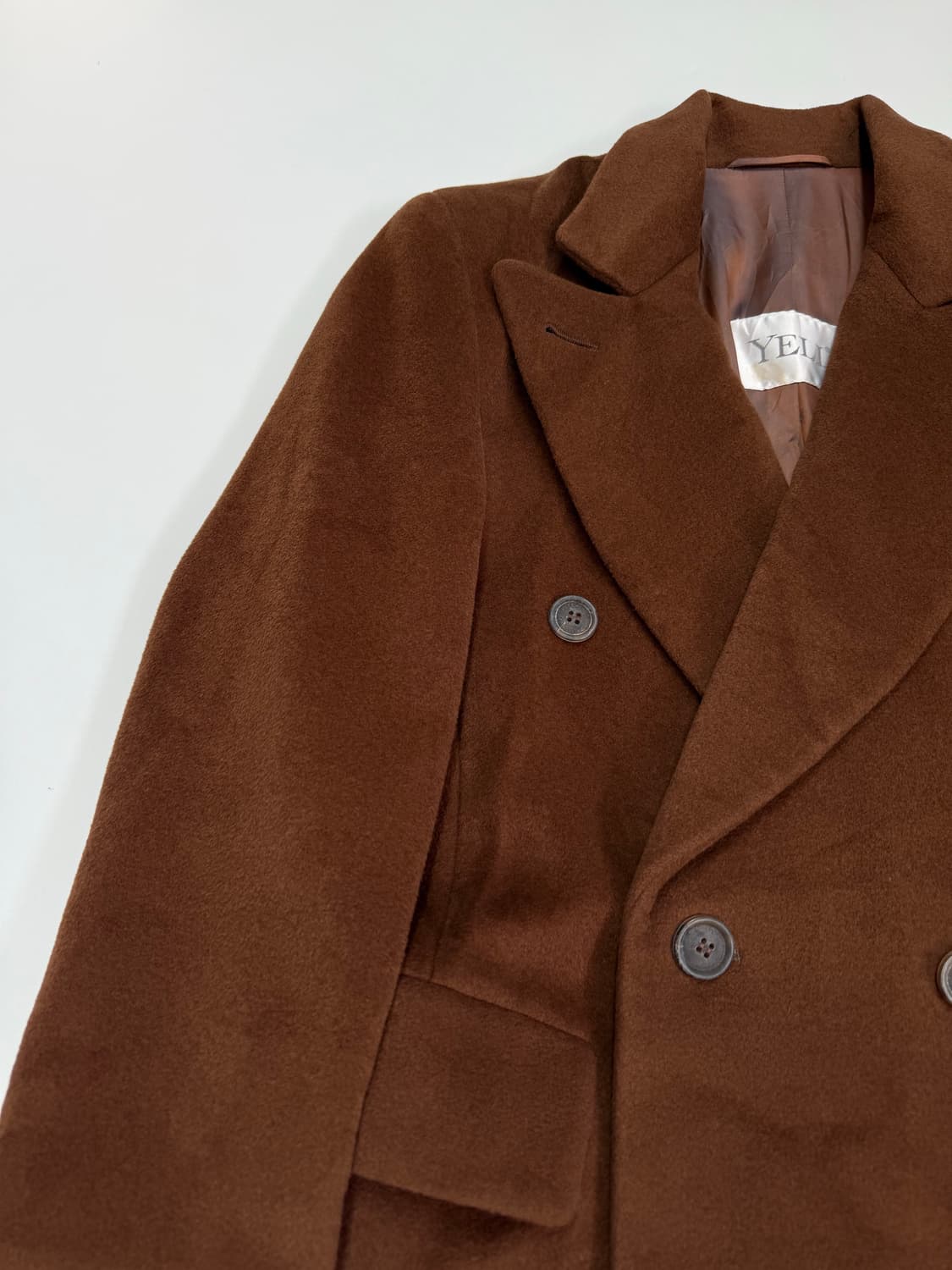 VTG 90s DOUBLE-BREASTED LONG COAT 상품이미지3