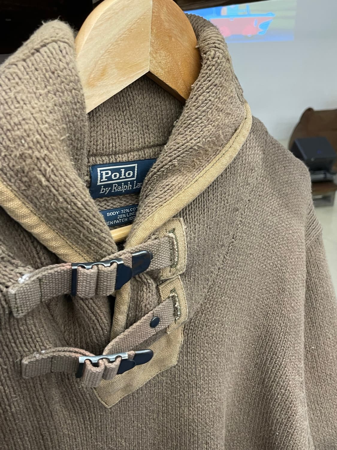 PRL 폴로 랄프로렌 버클 숄카라 니트 상품이미지7
