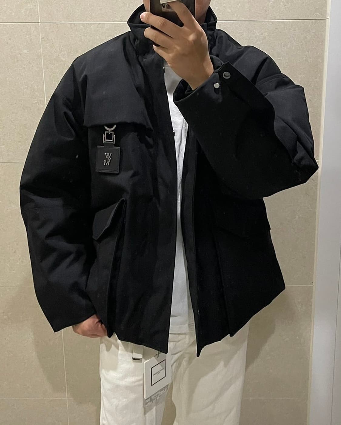 우영미 22fw 코듀라 패딩 블랙 46 상품이미지8