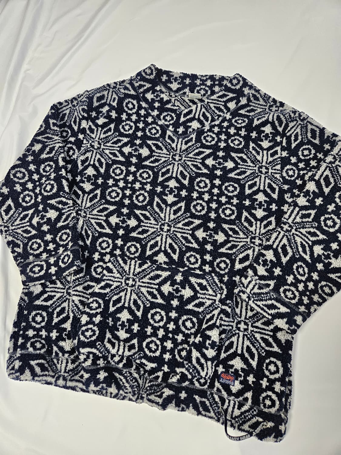 오일릴리 정품 일본판 아즈텍 브이넥 신칠라 플리스 후리스 빈티지 XL 상품이미지1