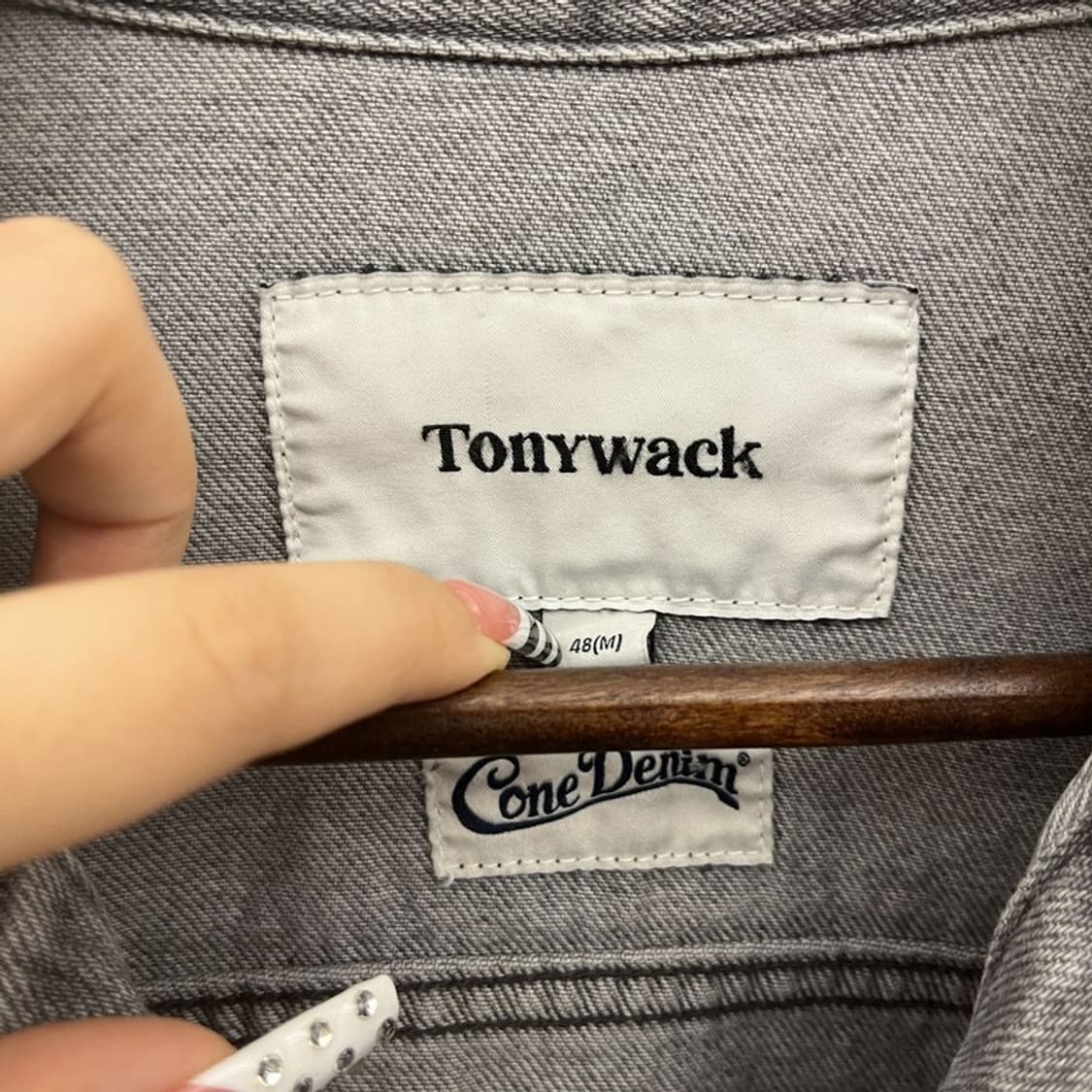 토니웩 올드스쿨 레트로 빈티지 흑청 데님자켓 M C10158 상품이미지5