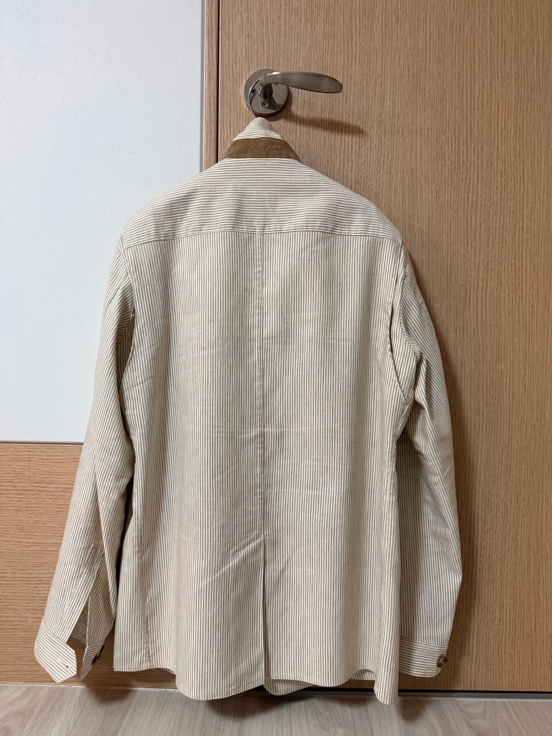로로피아나(Loro Piana) 린넨 코튼 혼방 스트라이프 사파리 재킷 상품이미지3