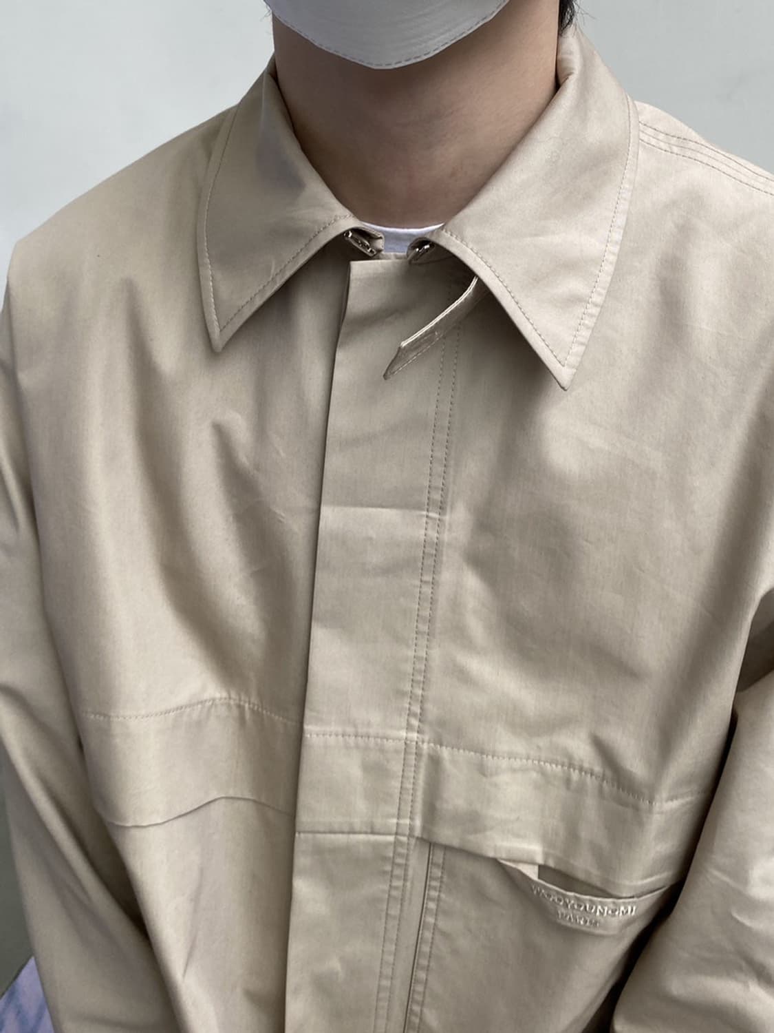 우영미 21SS 고리셔츠 베이지 52사이즈 상품이미지8