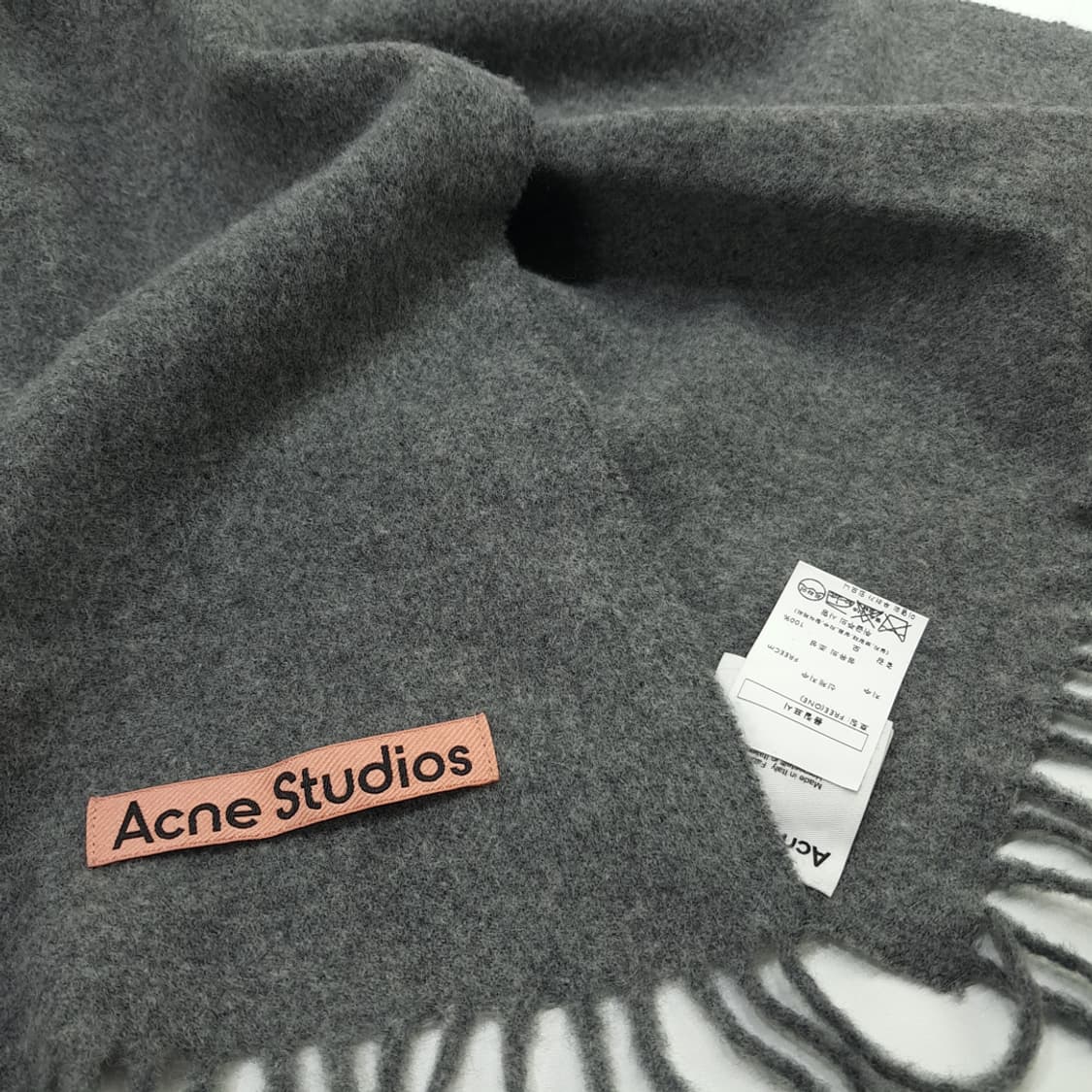 MX132 아크네 스튜디오 그레이 빅사이즈 울 목도리 머플러 상품이미지4