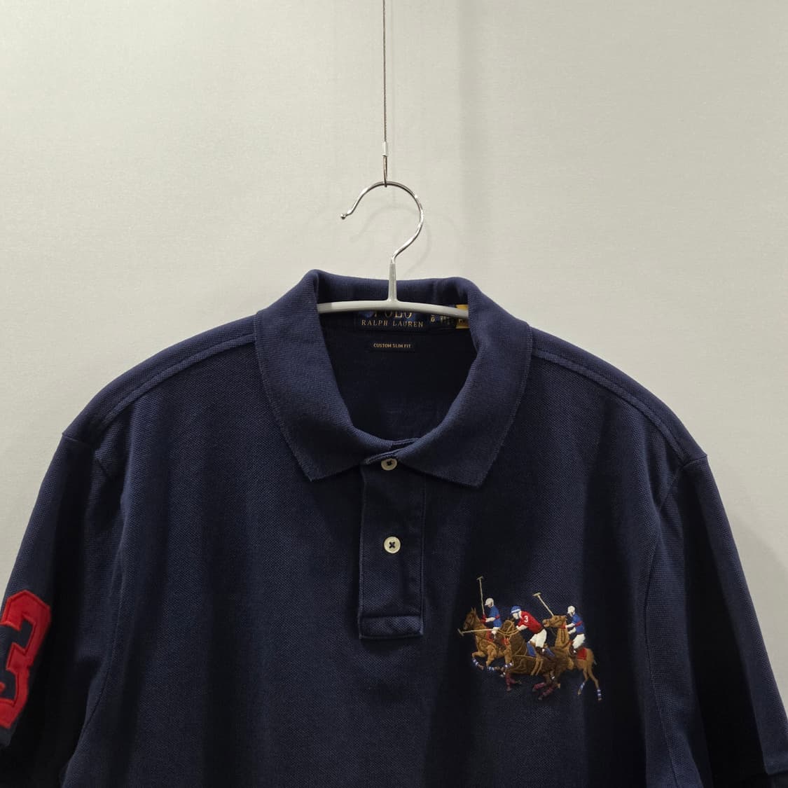 폴로랄프로렌 멀티빅포니 피케 카라 반팔티 네이비 L  상품이미지2