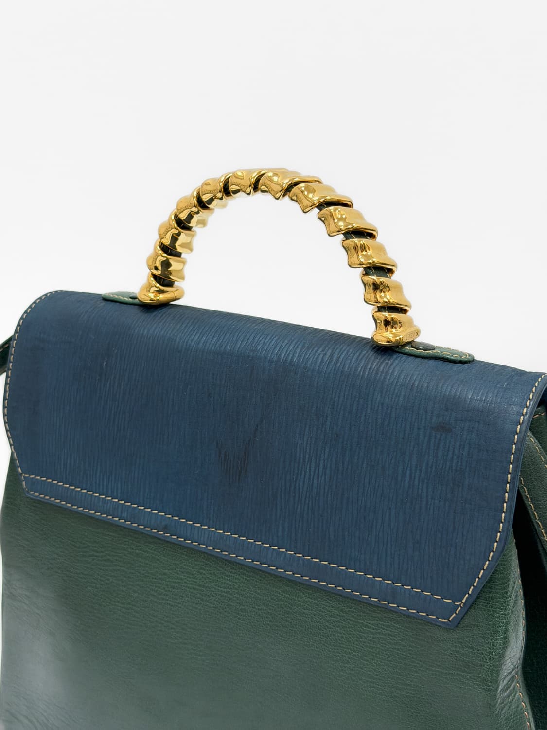 로에베 투톤 레더 탑 핸들 숄더백 상품이미지6