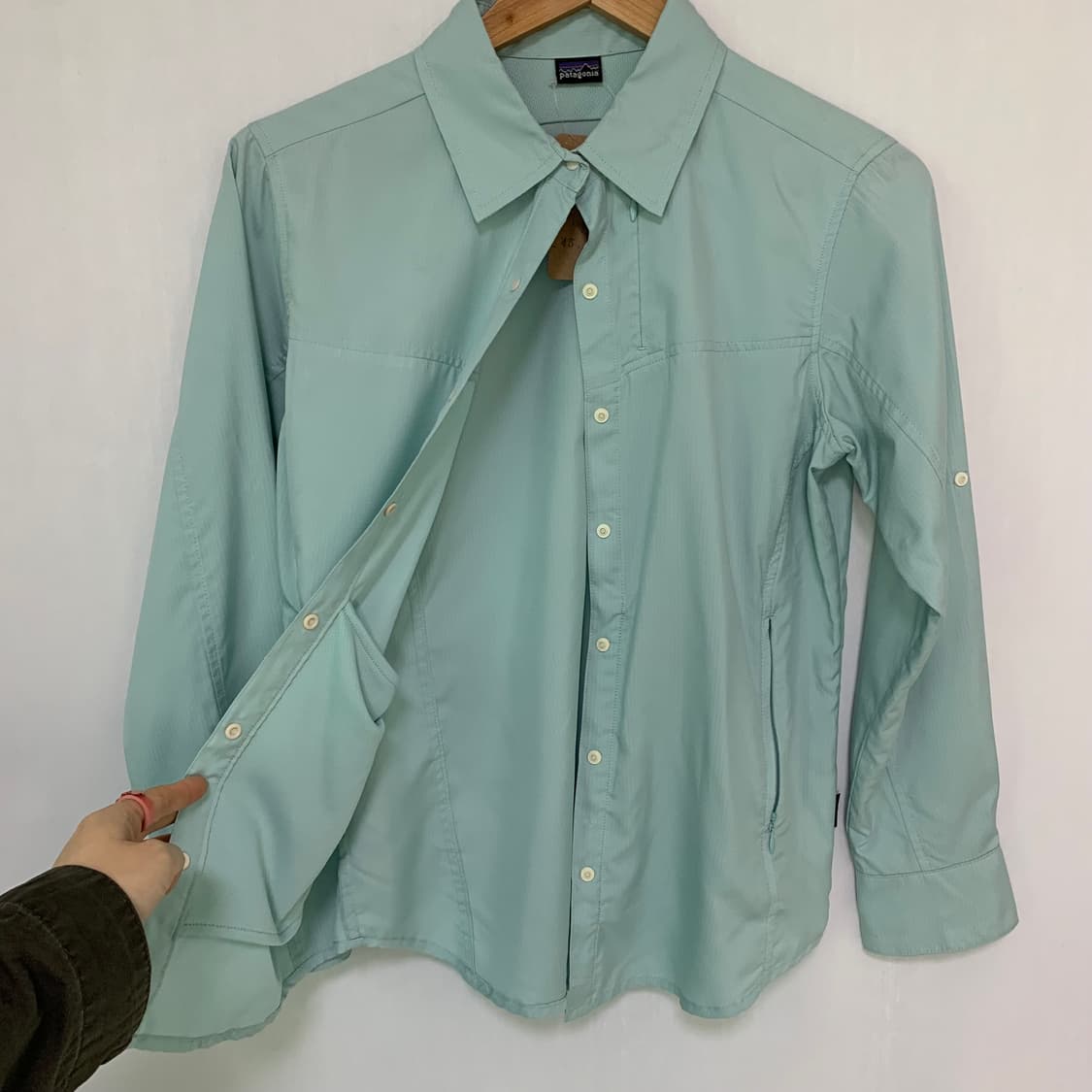 파타고니아 여성 스냅버튼 셔츠 빈티지 민트 상품이미지9