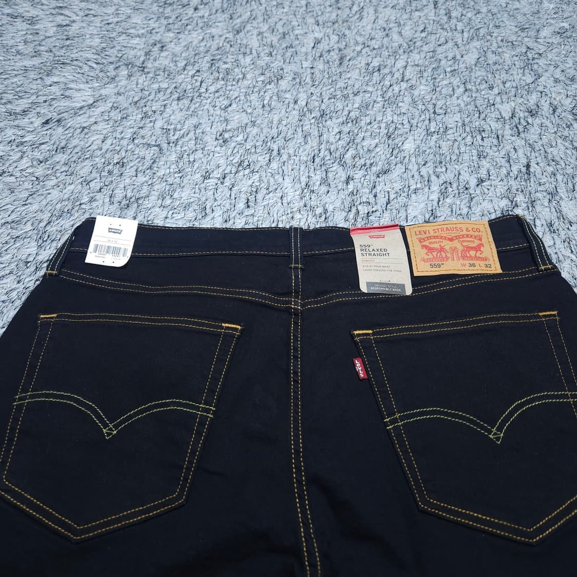 리바이스559) 36/32 남자 블랙진 일자 데님팬츠 / 왕눈이샵 상품이미지6