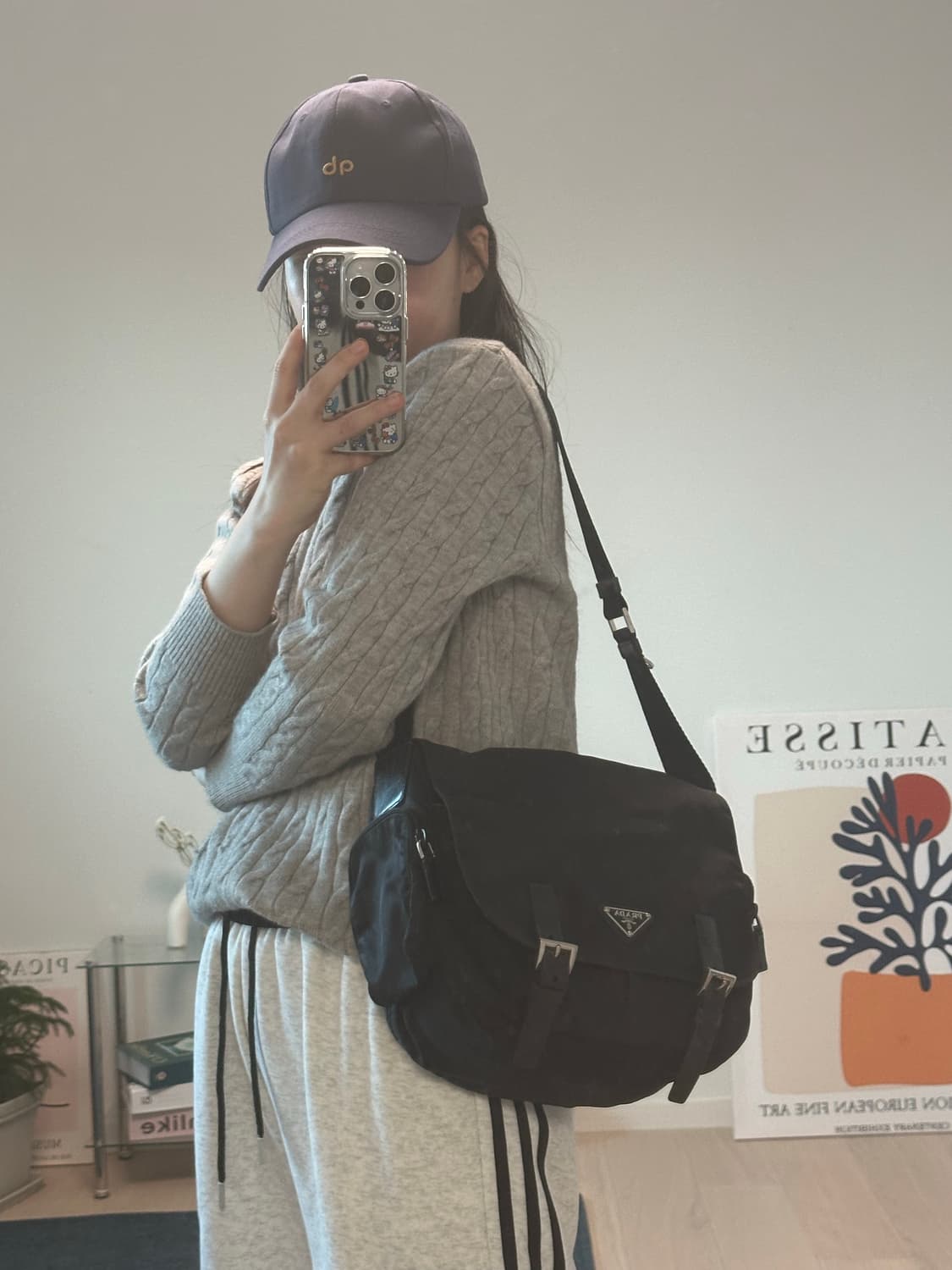 프라다 메신저백 나일론 포코노 테수토 숄더백 남녀공용 상품이미지5