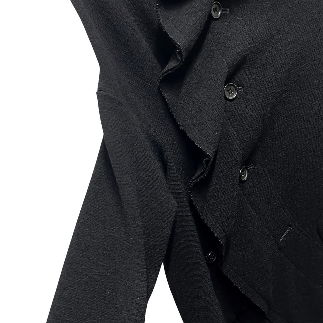 comme des garcons 비대칭 드레이프 가디건 블랙 상품이미지3