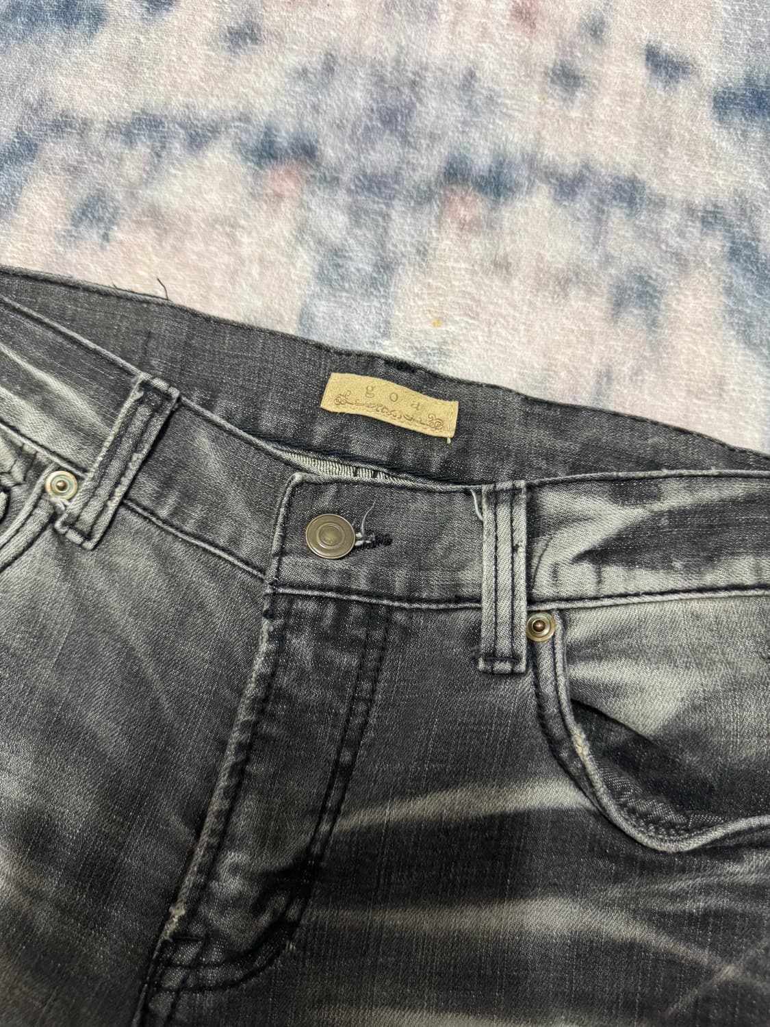 Goa 00s archive damage zipper flare deni 상품이미지7