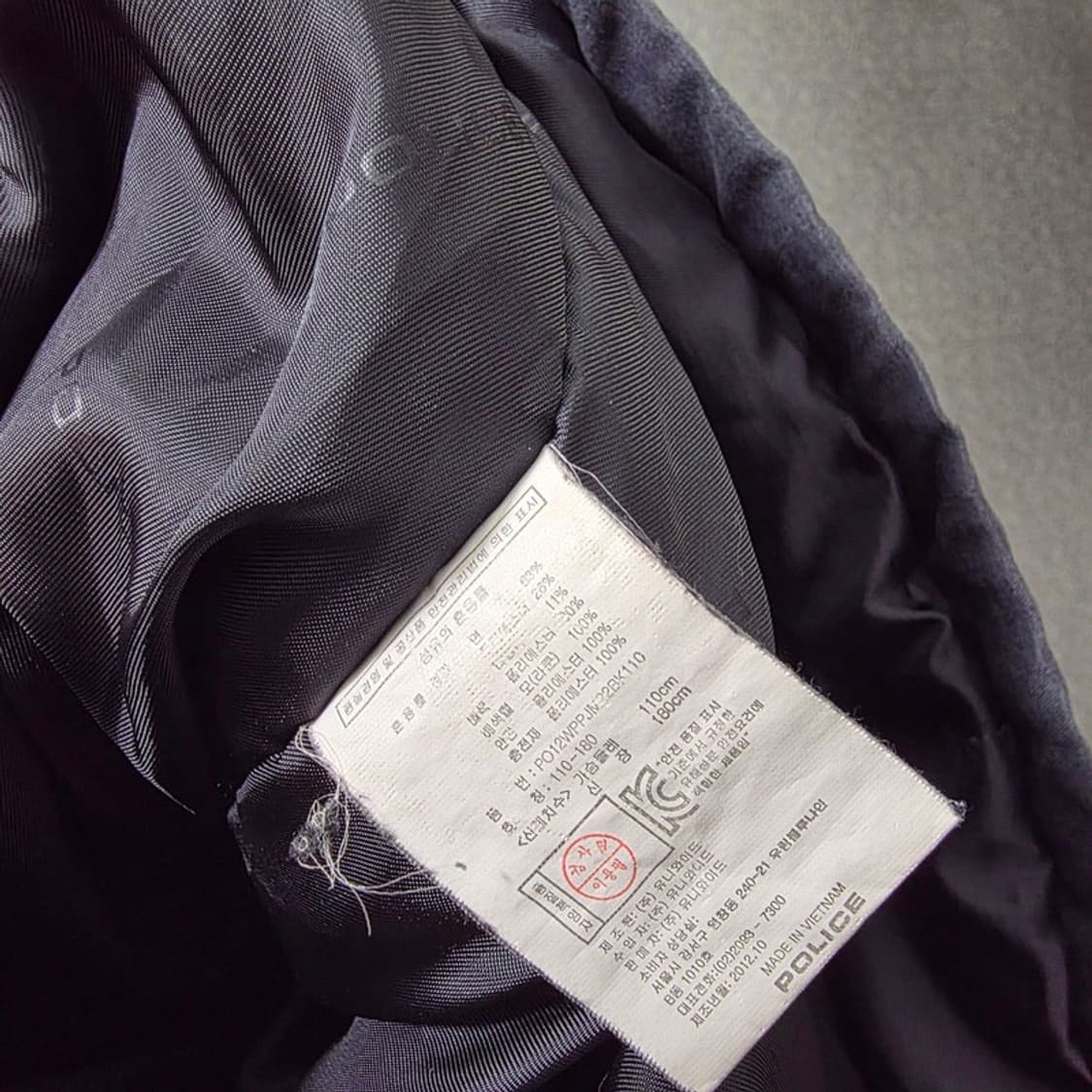 POLICE 폴리스 퍼 후드 파카 블랙 패딩 자켓 110 상품이미지6