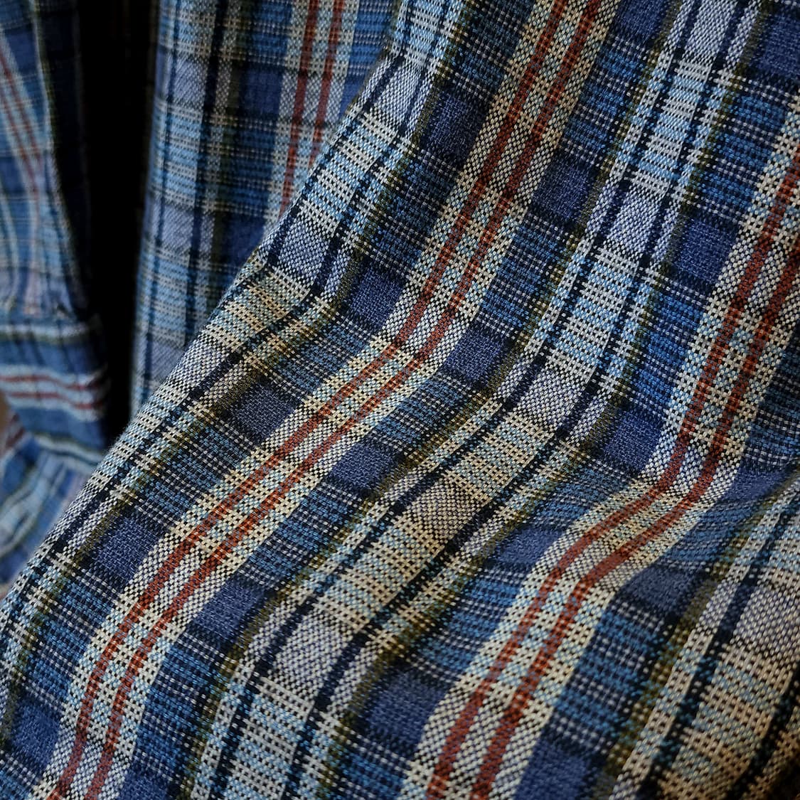 60s 프랑스 워크셔츠 가드너 빈티지 셔츠 블루 롱 튜닉 셔츠 m 상품이미지9