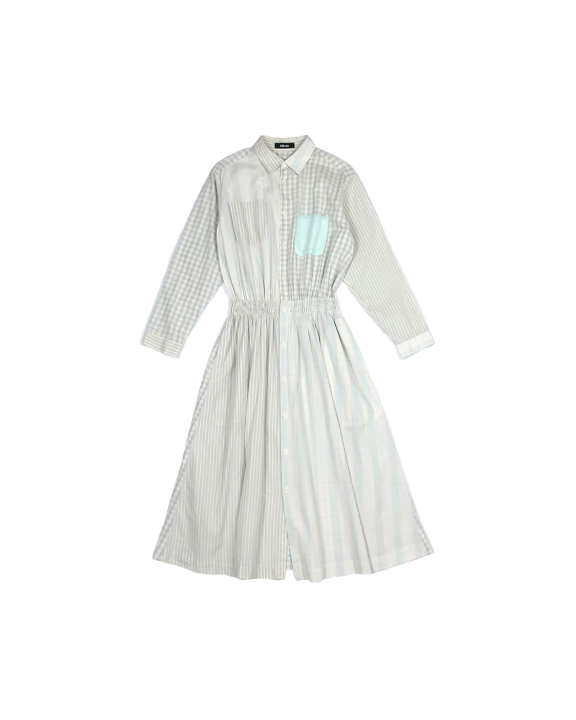 Ne-net pocket mix shirt dress 상품이미지1