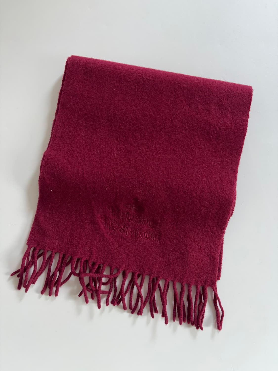 Vivienne Westwood 비비안웨스트우드 레드 orb 로고 머플러 상품이미지1