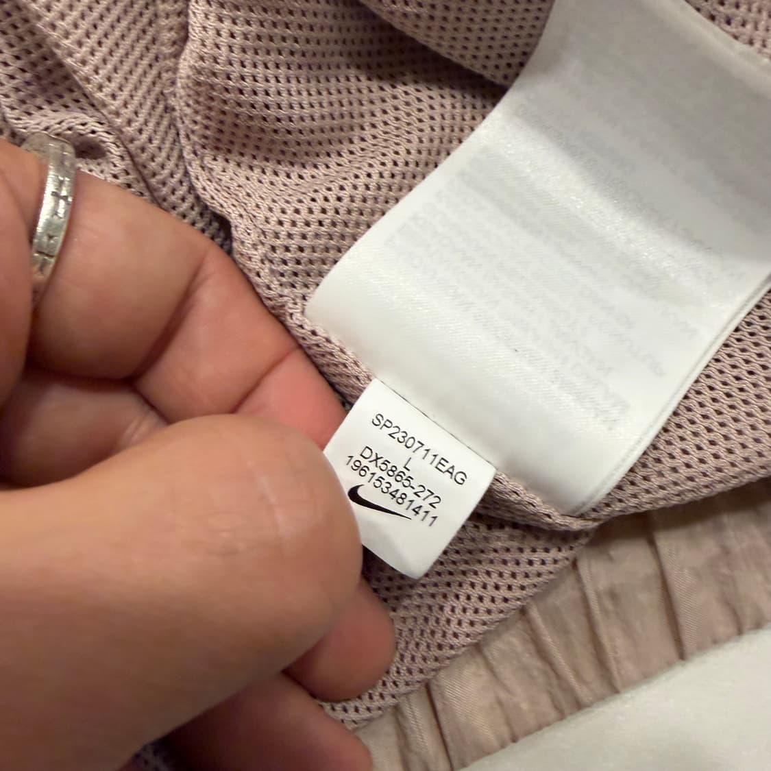 [L] 나이키 우먼 우븐 빅스우시 바람막이 라벤더 자켓 B319 상품이미지8