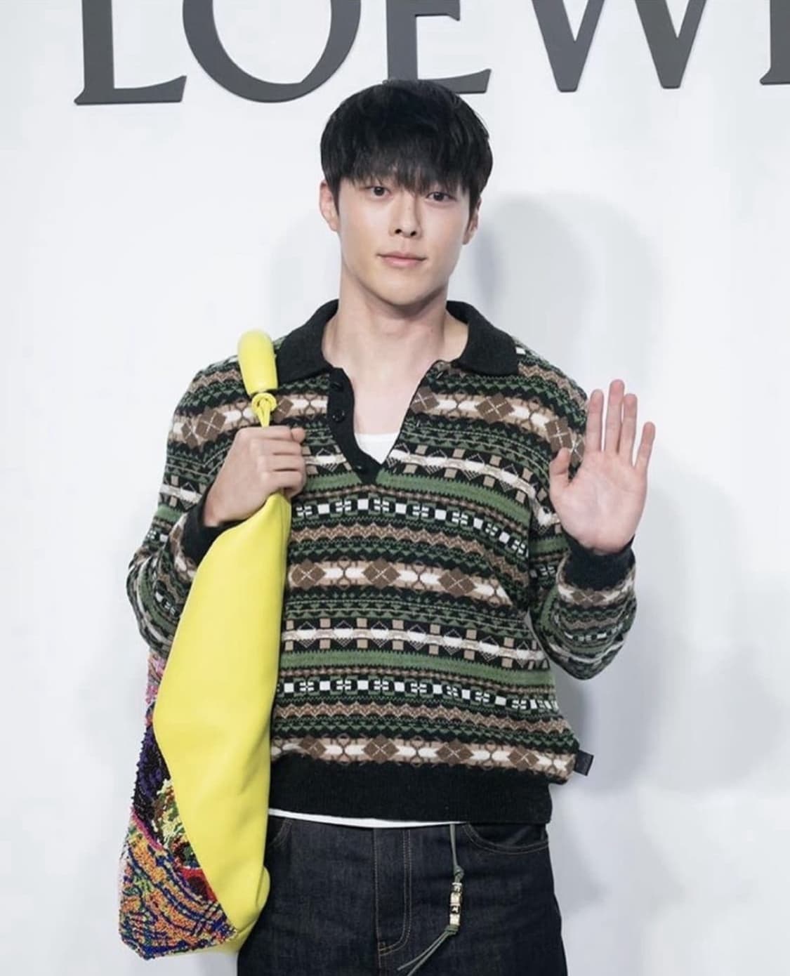 로에베 25SS 울 자카드 폴로 니트 상품이미지2