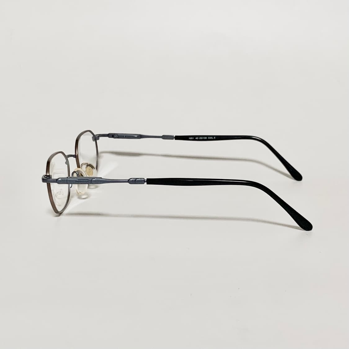 993 데드스탁 빈티지 안경테 레트로 육각형 엔틱 블루 풀메탈 남녀공용 상품이미지5