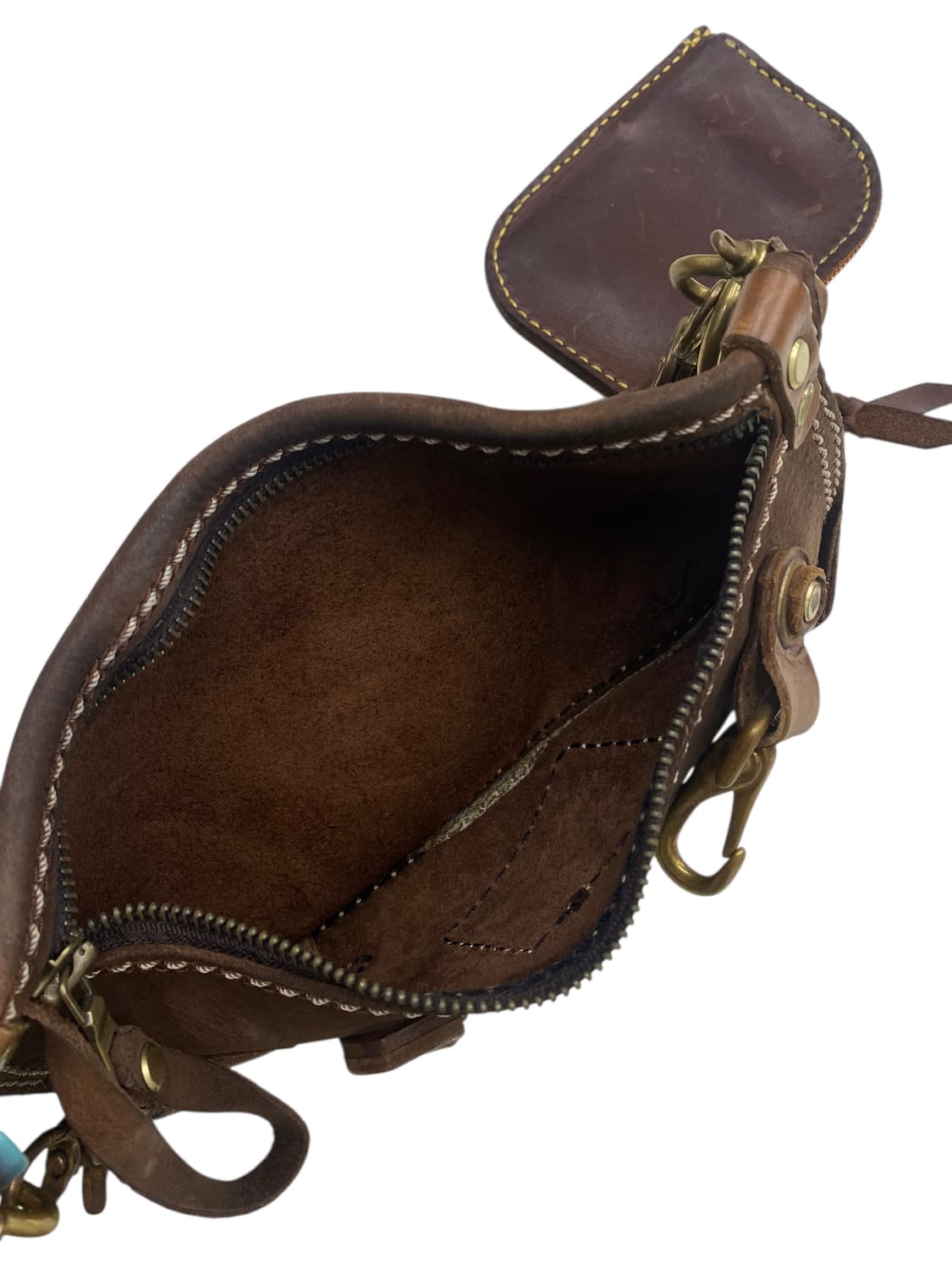 가죽 빈티지 웨스턴 웨이스트백 브라운 상품이미지3