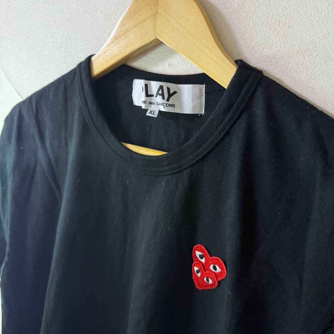 꼼데가르송 더블하트 반팔티셔츠 XL (남성 100정도) 상품이미지1
