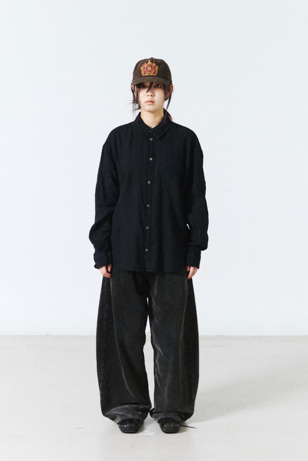 (4)해칭룸 Classic Shirt Shadow Stripe Black 상품이미지2
