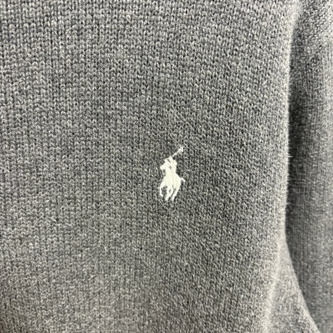 폴로 랄프로렌 버튼 하이넥 코튼 니트 / 그레이, L 상품이미지6