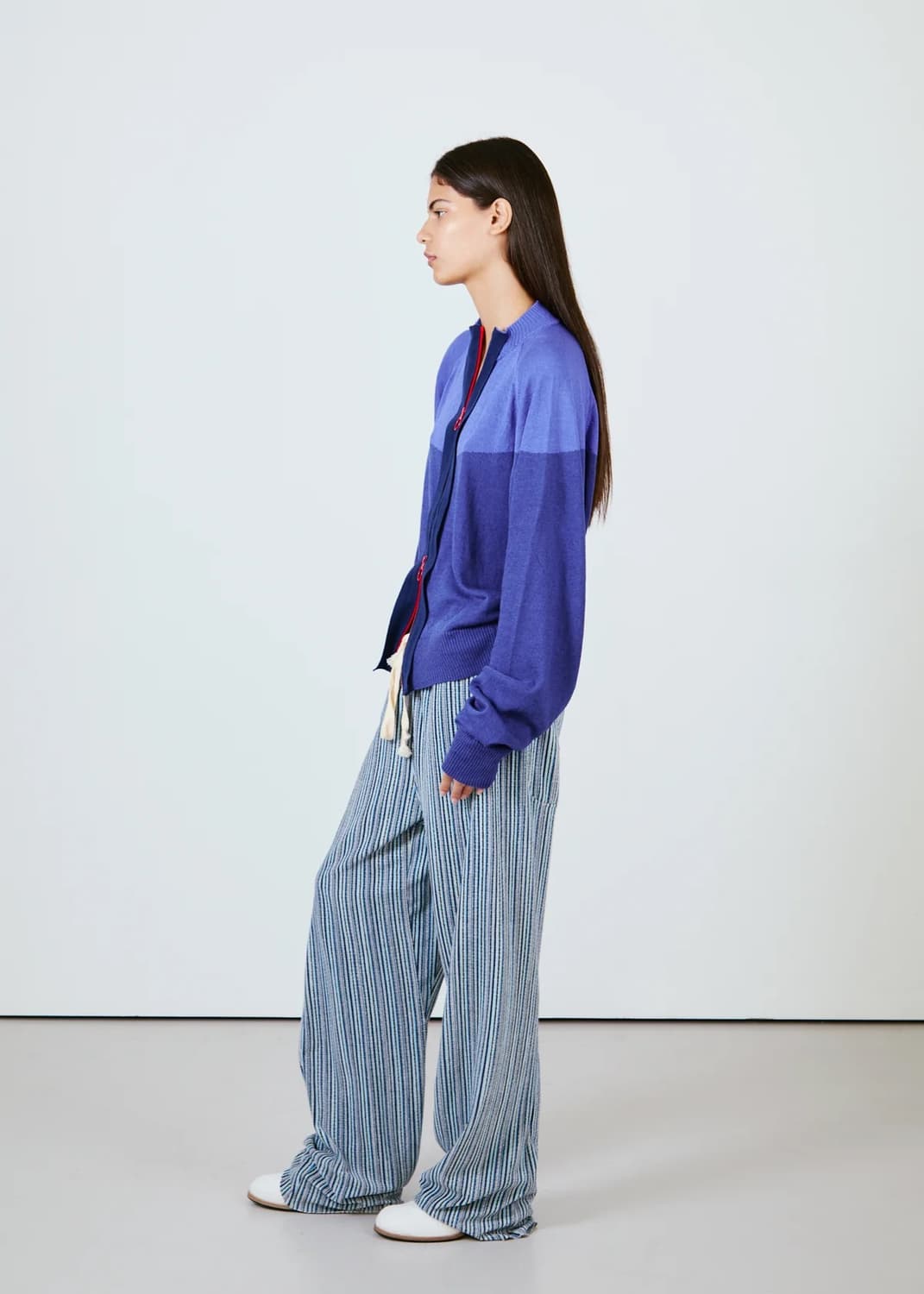 [1,2,3]에드워드 커밍 Half Moon Racer 가디건/블루 상품이미지5