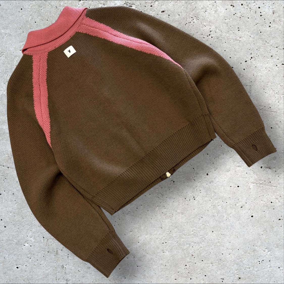 YUSE 유즈 브라운 니트 집업 가디건 새상품 D291 상품이미지2