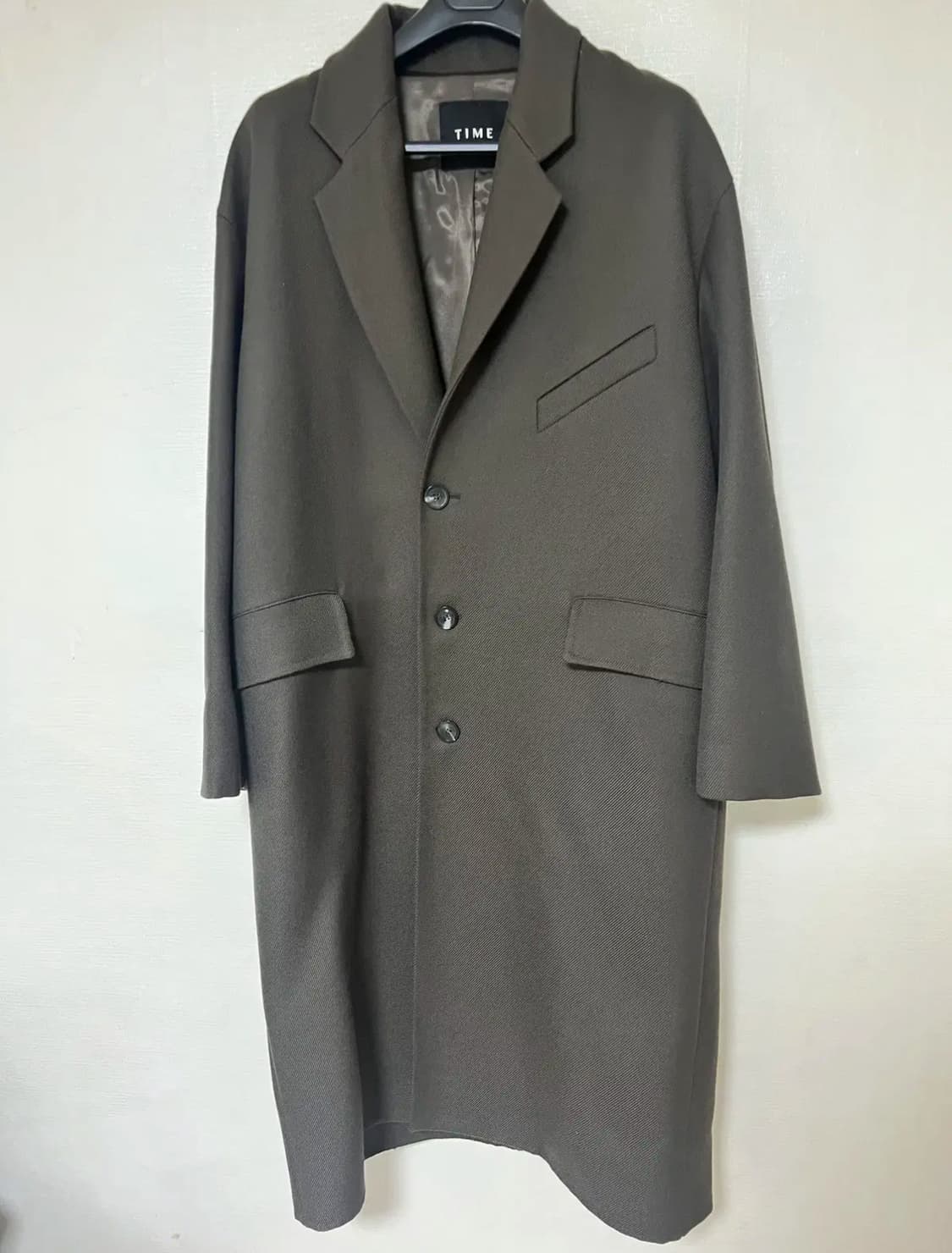 (100) 타임 옴므 트윌 싱글 코트 다크브라운 상품이미지2