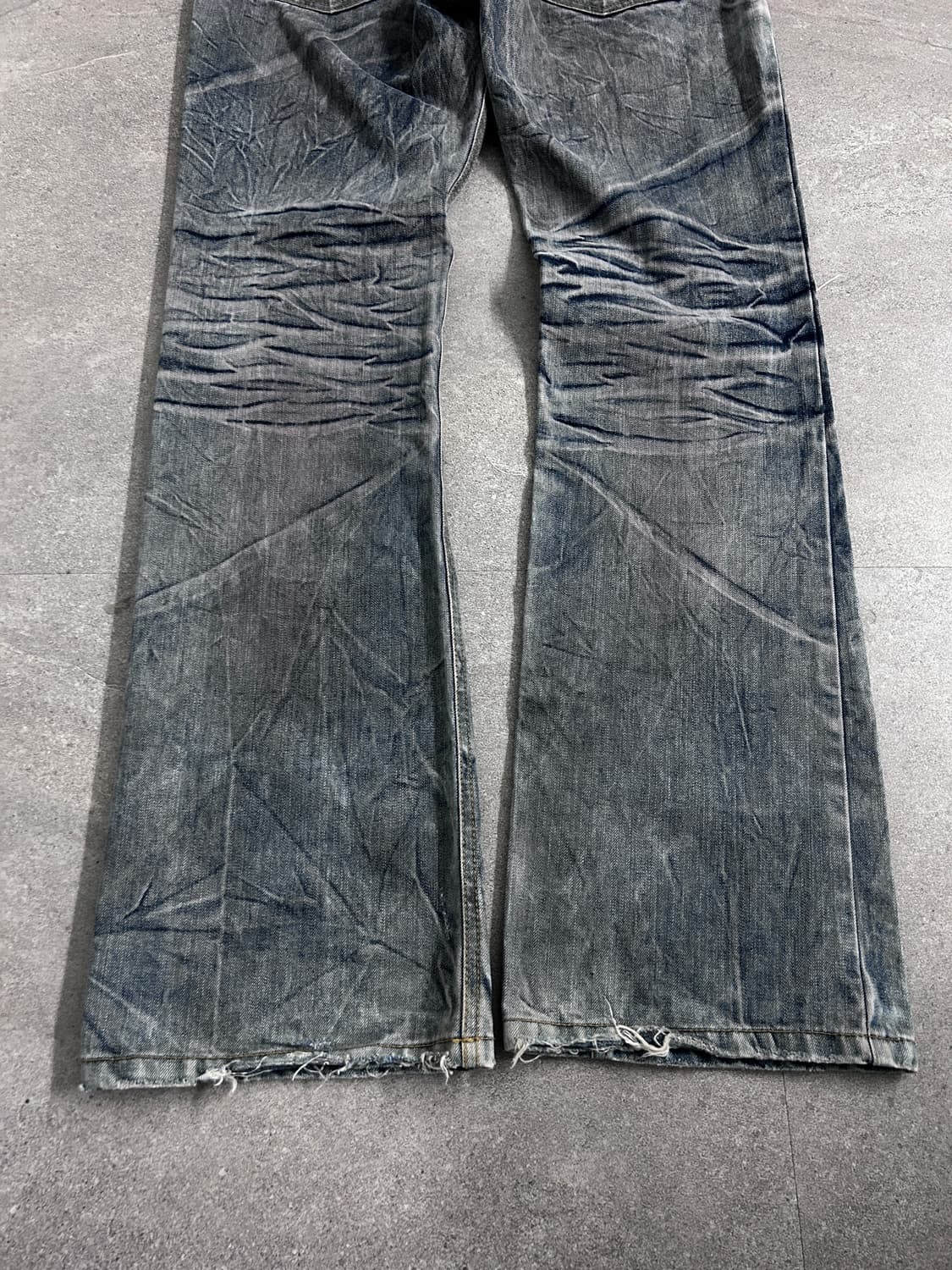 00‘s JPN S.U.E 플레어 하드 워싱 데님 상품이미지10