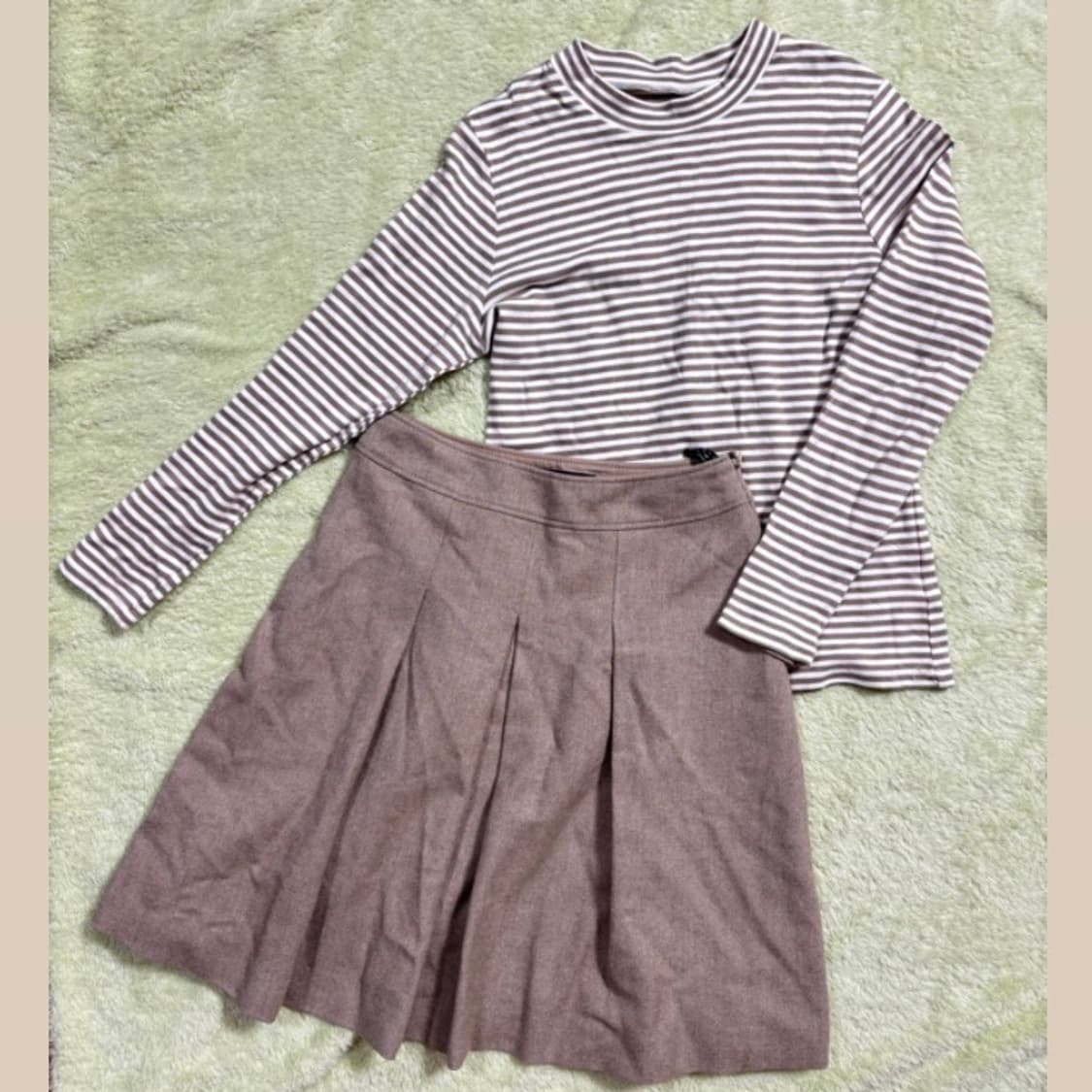 도트 패턴 패딩 점퍼 모리걸 코디세트 상품이미지5