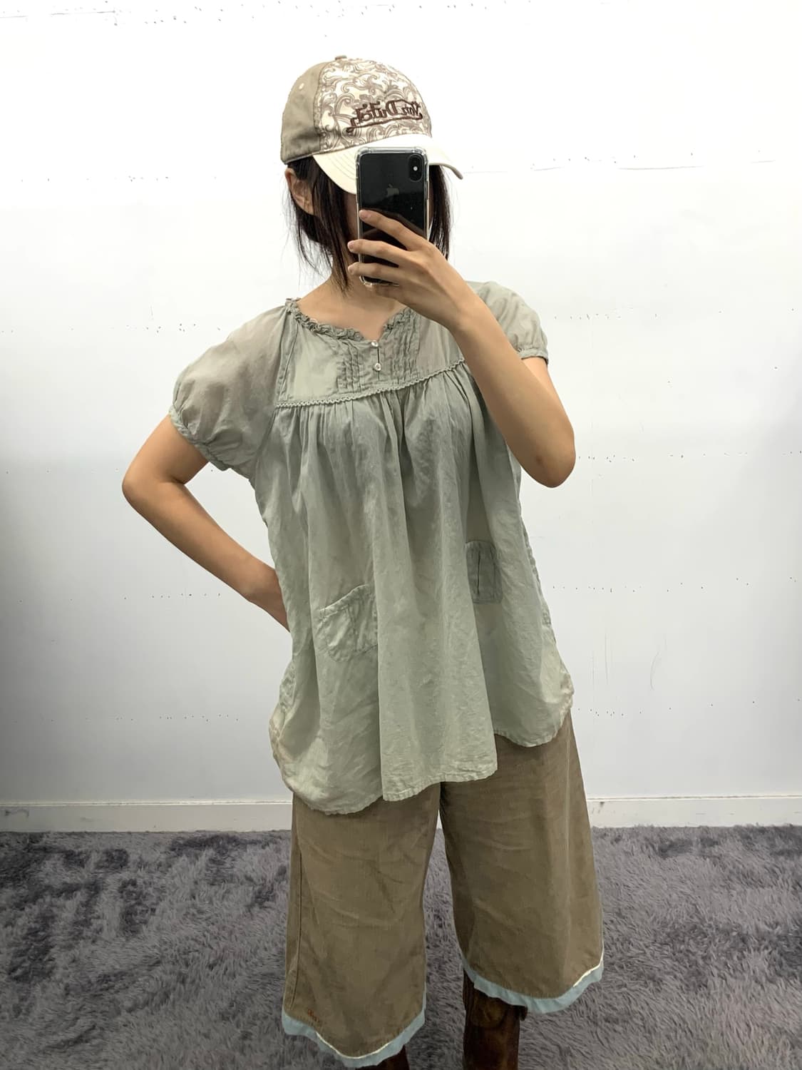 재패니즈 모리 프릴 포켓 탑 상품이미지3