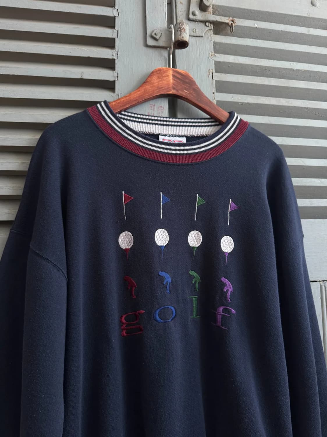 [XL]90's Made in USA 골프 링거 스웻셔츠 상품이미지1