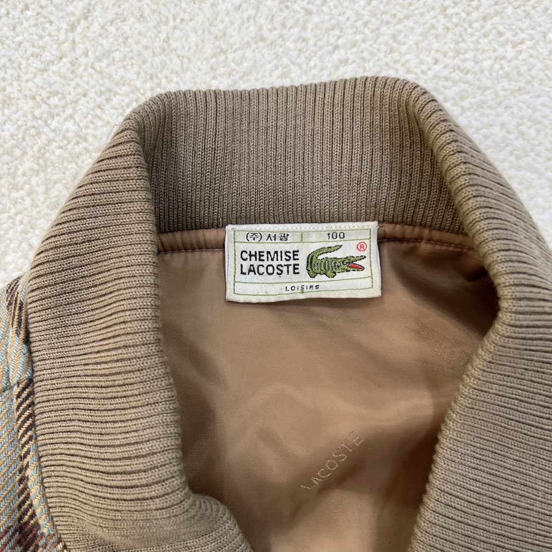 100 라코스테 체크 블루종 자켓 0310M 상품이미지2