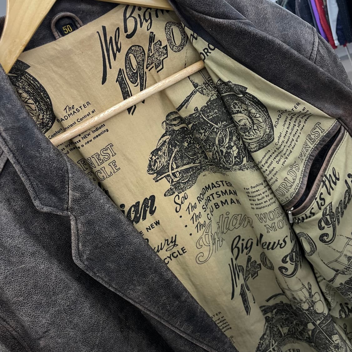 90s 리얼레더 소가죽 카코트 가죽 블레이저 자켓 상품이미지6