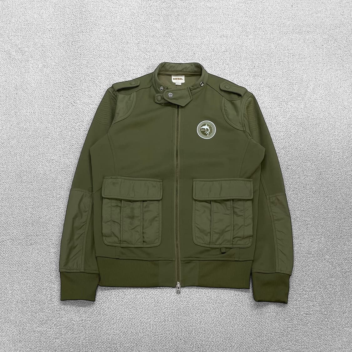 디젤 Diesel 00s 폴리 밀리터리 자켓 카키 상품이미지1