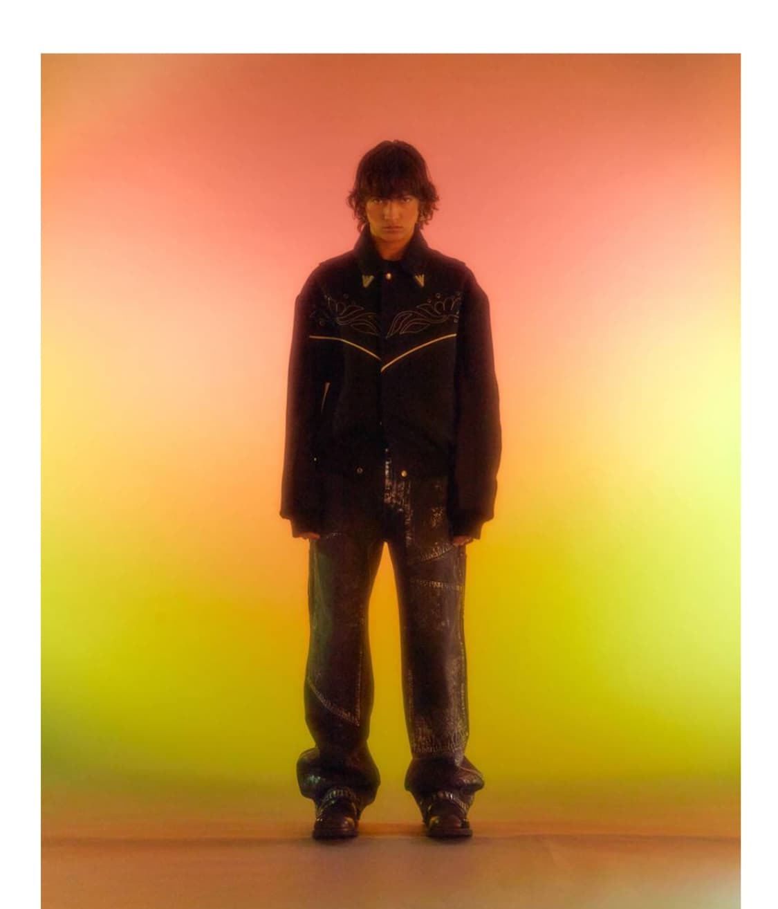 앤더슨벨  왁스 코티드 데님 팬츠 상품이미지2