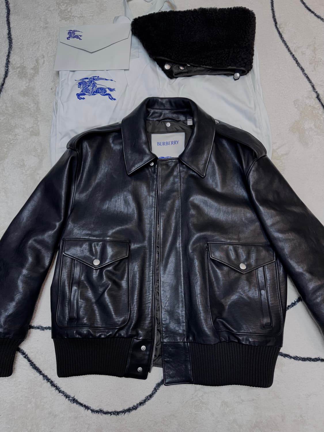 버버리 가죽 자켓 Burberry Leather 상품이미지4